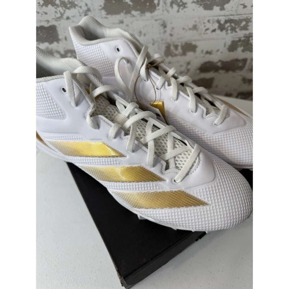 Adidas Adizero Impact.2 MD Mens 11 White Gold Football Cleats IF5106